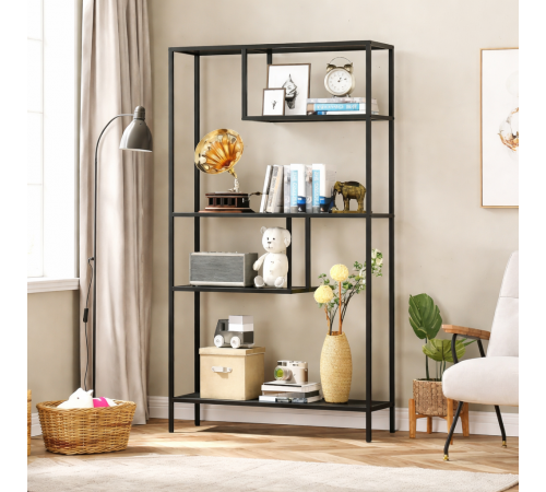 Стеллаж с 5 открытыми полками – металлический каркас, 178×100×33 см.