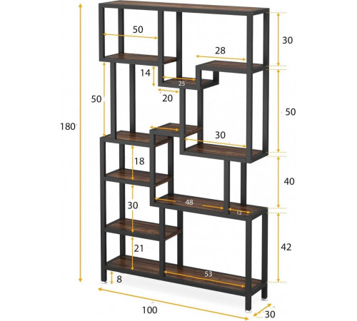 Стеллаж MSMLOFT — открытый стеллаж для дома или офиса