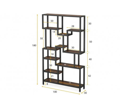 СтелажTribesigns 7 Tier  — відкритий стелаж для дому чи офісу