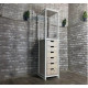 Стеллаж с ящиками 200×45×50 см — функциональный LOFT-стеллаж