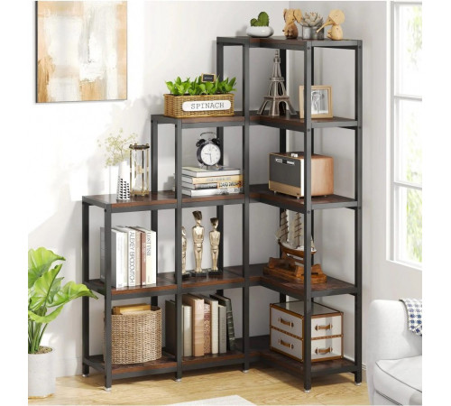 Стеллаж угловой 5-ярусный — открытый стеллаж для дома или офиса
