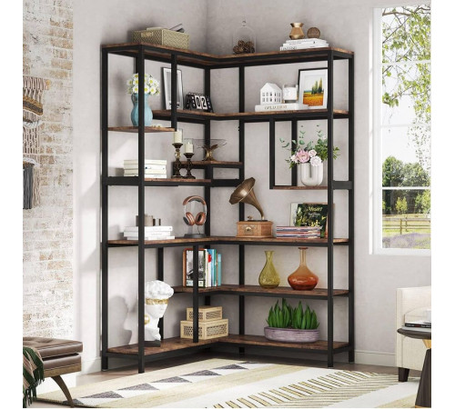 Стеллаж угловой MSM U0082, дуб сонома/черный металл