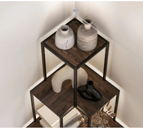 Угловой стеллаж Annalotta 167,5×30×30 см – современный минималистичный дизайн.