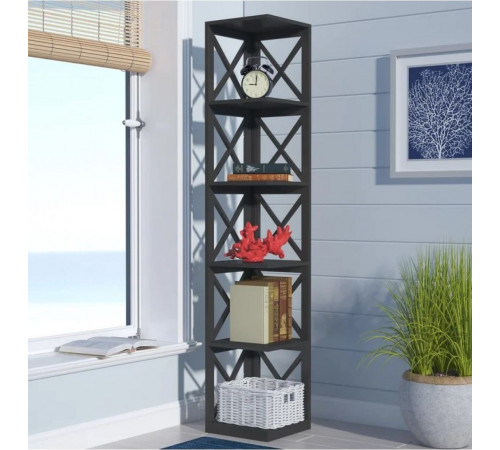 Угловой стеллаж Darek – 5 полок, 166×30×30 см