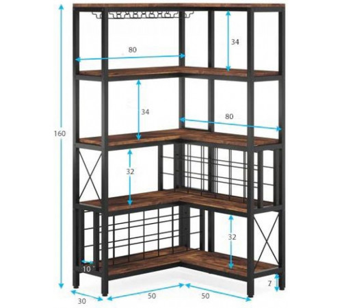 Угловой барный барный для хранения алкогольных напитков и бокалов