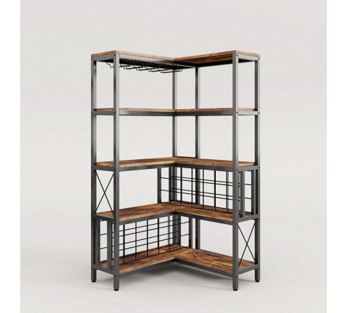 Угловой барный барный для хранения алкогольных напитков и бокалов