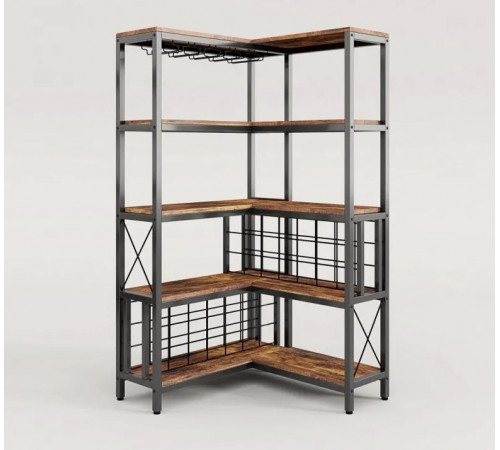 Угловой барный барный для хранения алкогольных напитков и бокалов