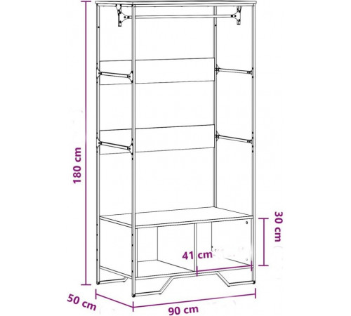 Стойка в прихожую, дуб сонома