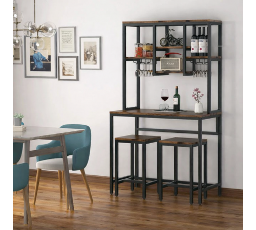 Барный комплект лофт: стол и 2 стулья – стильное решение для вашего пространства.