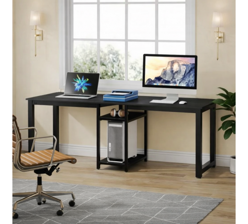 Стіл двомісний з полицями — 200×60×72 см