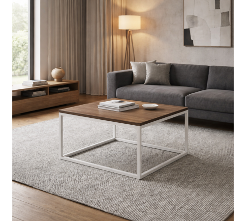 Приставной журнальный столик MSMLOFT – стильный металлический каркас.