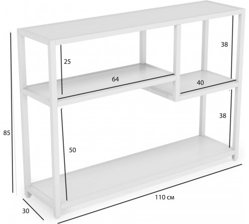Стол консольный в прихожей с полками для хранения
