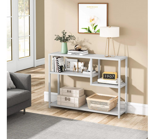 Стол консольный в прихожей с полками для хранения