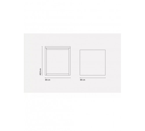 Малый усиленный стол MSMLOFT – 30×30×42,5 см, металлический каркас, ДСП.