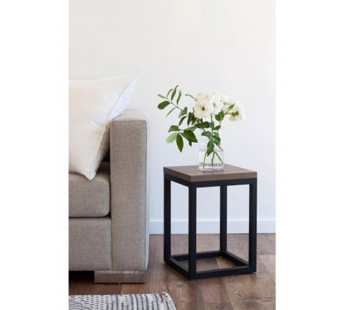 Малый усиленный стол MSMLOFT – 30×30×42,5 см, металлический каркас, ДСП.