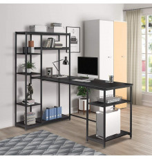 Стол письменный/компьютерный каркас металлический с полками в стиле MSMLOFT