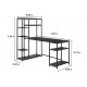 Письменный стол MSMLOFT с полками — 160×75× (60–90) см