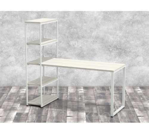 Стол-стеллаж Айсберг 01 Белый/белый MSMLOFT – стильный стол-стеллаж в стиле лофт