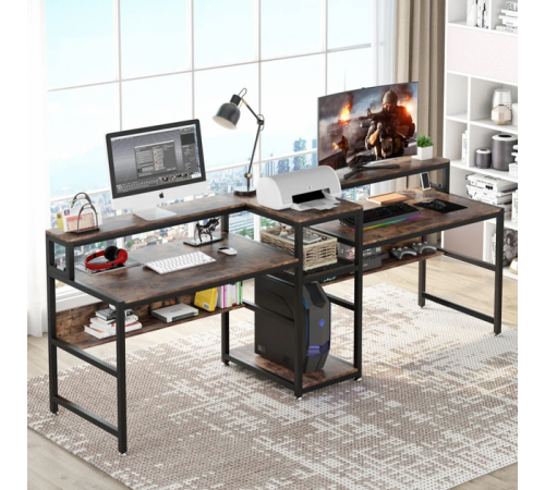 Двойной письменный стол Loft №2 (240×60×75см)