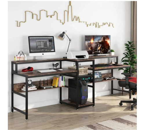Двойной письменный стол Loft №2 (240×60×75см)