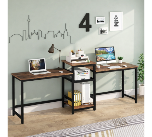 Двойной письменный стол Loft №3 (246×60×75см)