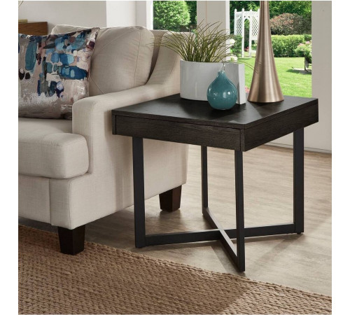 Столик Eldersley – ретро-акцент с ящиком (55×60×60 см)