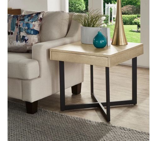 Столик Eldersley – ретро-акцент с ящиком (55×60×60 см)