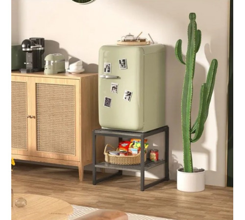 Квадратный столик с 2-уровневым хранилищем — MSMLOFT 50×50×52 см.