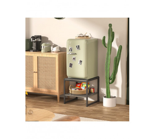 Квадратный столик с 2-уровневым хранилищем — MSMLOFT 50×50×52 см.