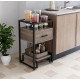 Столик 3-ярусный с ящиком MSMLOFT 78×40×40