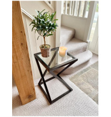 Столик із скла, бронзовий