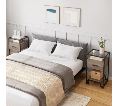 Столик 3-ярусный с ящиком MSMLOFT 78×40×40