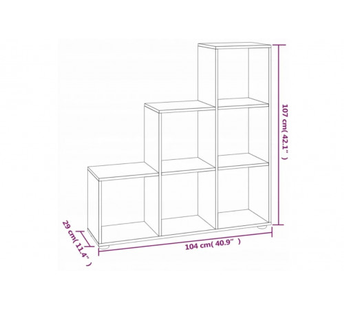 Східчастий книжковий стелаж