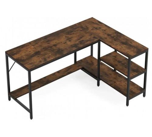 Стол L-образный с 3 ящиками и полками – 135×55×75 см.