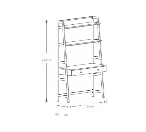 Стол Sacoria – 182×114×48 см, дизайн «лестница»