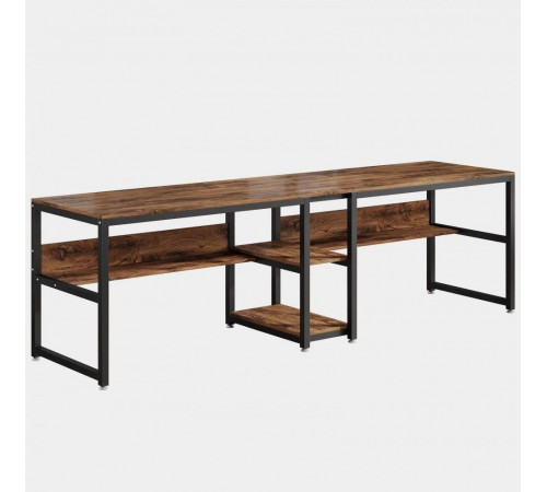 Двухместный письменный стол с полками — 200×60×75 см.