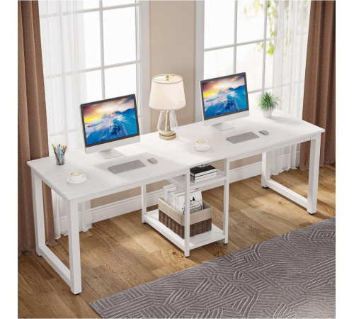 Стол двухместный с полками – 200×60×72 см.