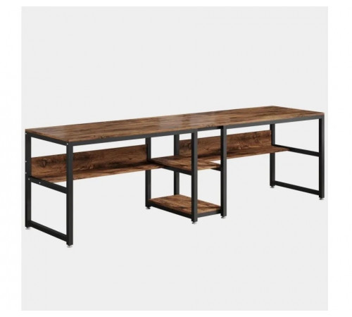 Двухместный письменный стол с полками — 200×60×75 см.