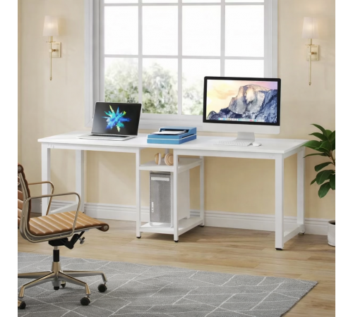 Стол двухместный с полками – 200×60×72 см.