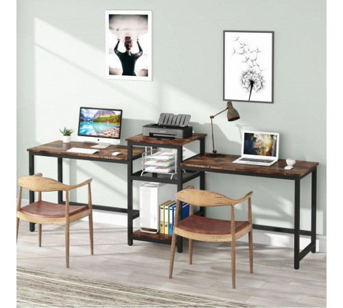 Двухместный стол с полками