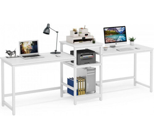 Стол двухместный с полками