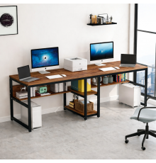 Стіл двомісний з полицями