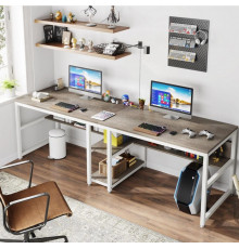 Стіл двомісний з полицями