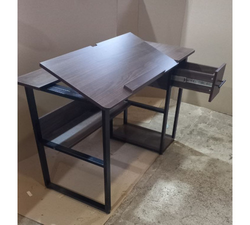 Стол письменный, дуб сонома/черный металл.