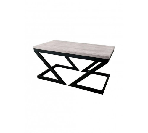 Журнальный стол LONG MSMLOFT – черный каркас, ДСП (110×60×54 см)