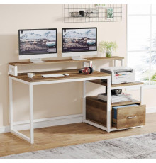 Стіл з полицями та ящиком для файлів