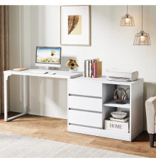 Стіл з ящиком та полицями