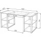 Стол компьютерный LOFT 2-х тумбовый