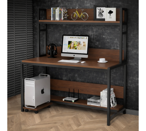 Стол компьютерный в стиле MSMLOFT, каркас металлический.