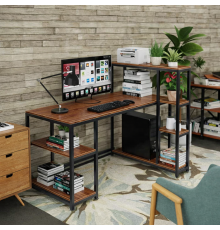 Стол компьютерный с полками в стиле MSMLOFT.